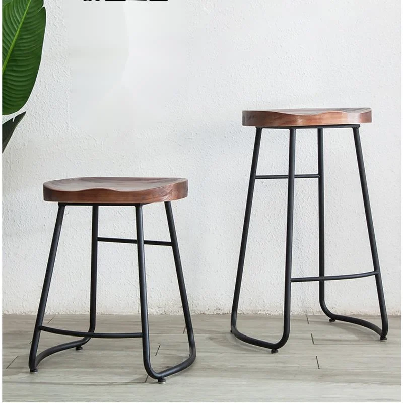 Z. A. Furniture - Proste, nowoczesne krzesła barowe z żelaza,