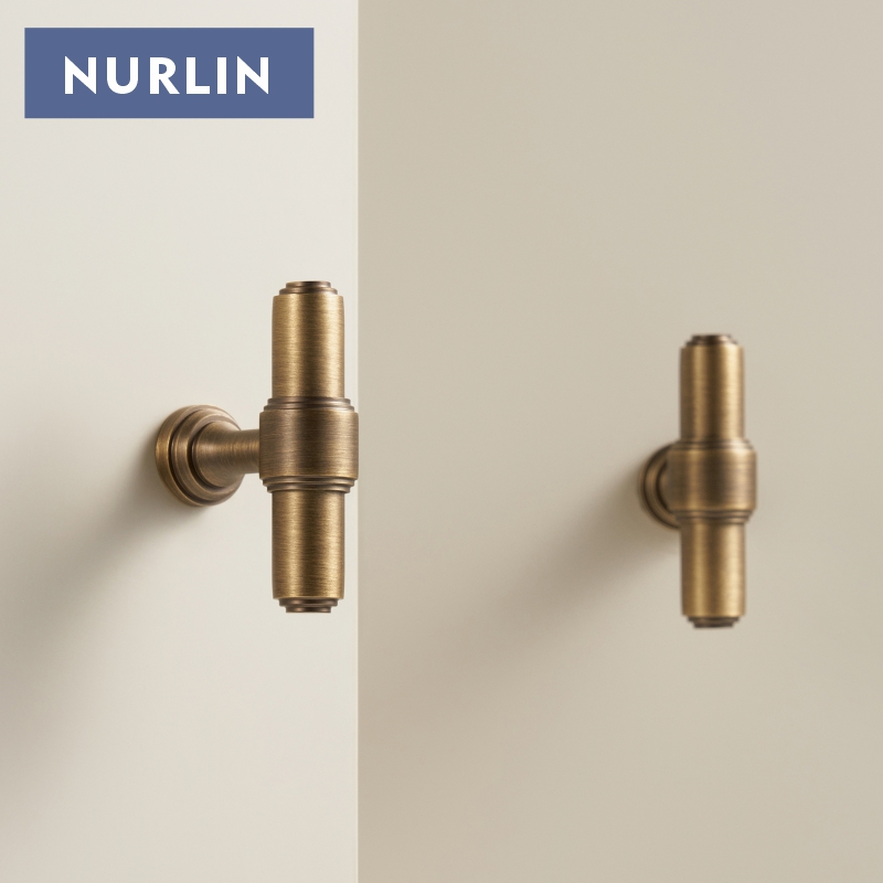 Furniture Hardware Pulls - Nurlin z litego mosiądzu francuski Retro