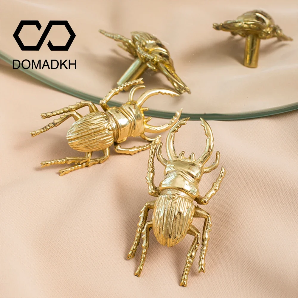 Unique Furniture Hardware Pulls - Mosiężny chrząszcz uchwyty do szuflad owad
