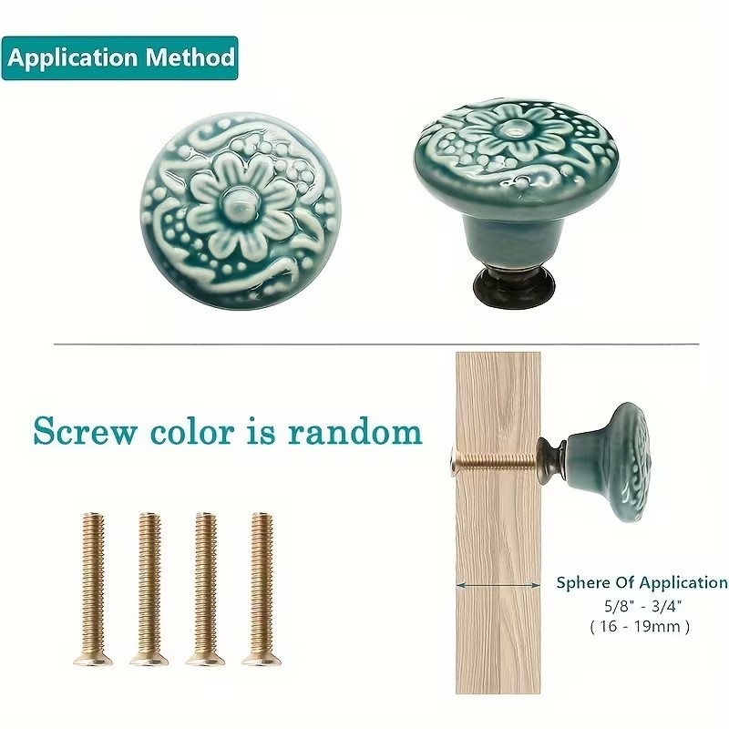 12 szt. ceramicznych gałek do  – Furniture Hardware Products recenzja i cena