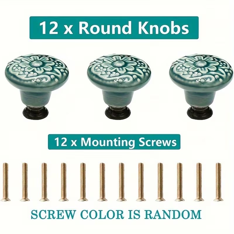12 szt. ceramicznych gałek do  – Furniture Hardware Products recenzja i cena